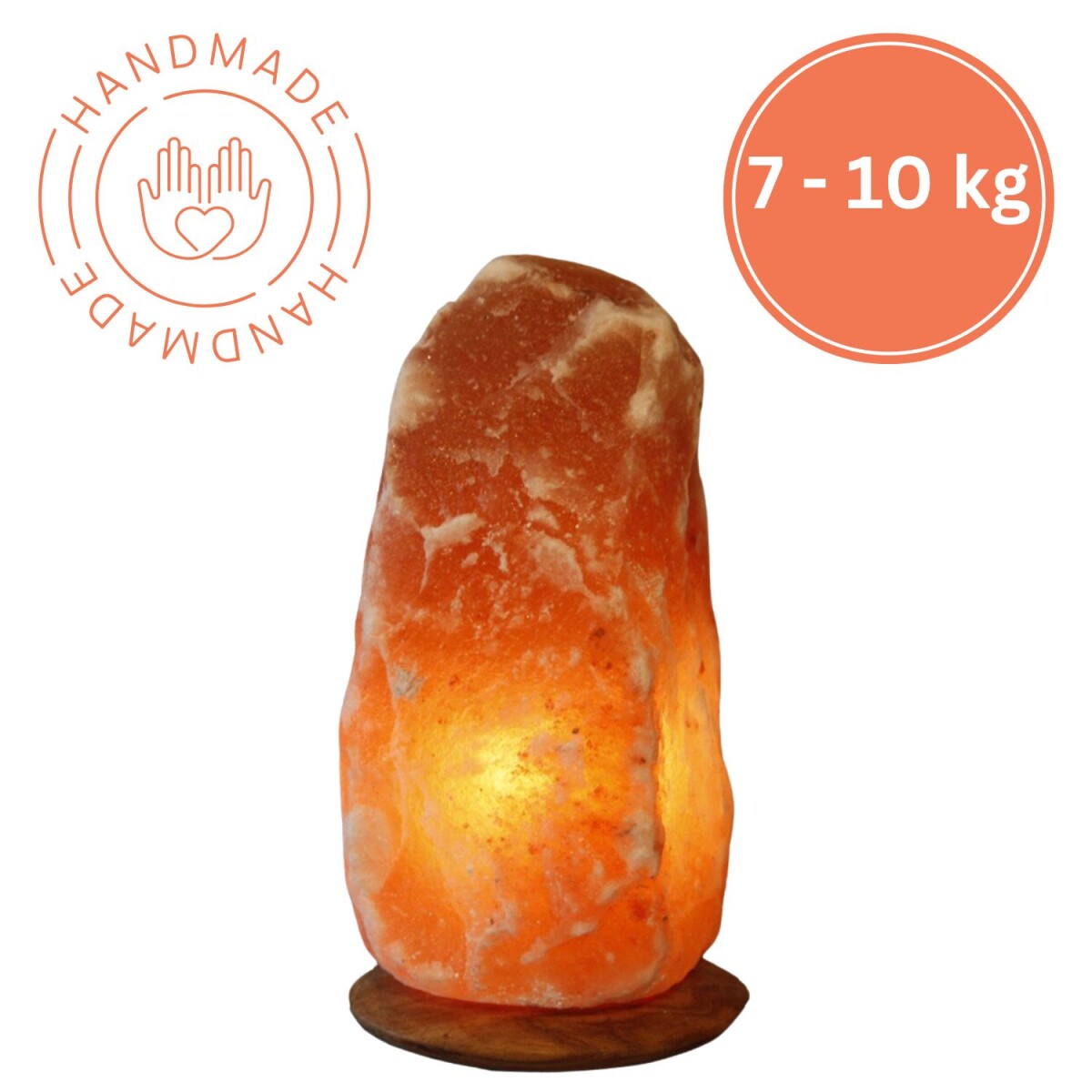 Podświetlany kryształ soli ROCK 7–10 kg – kryszt
