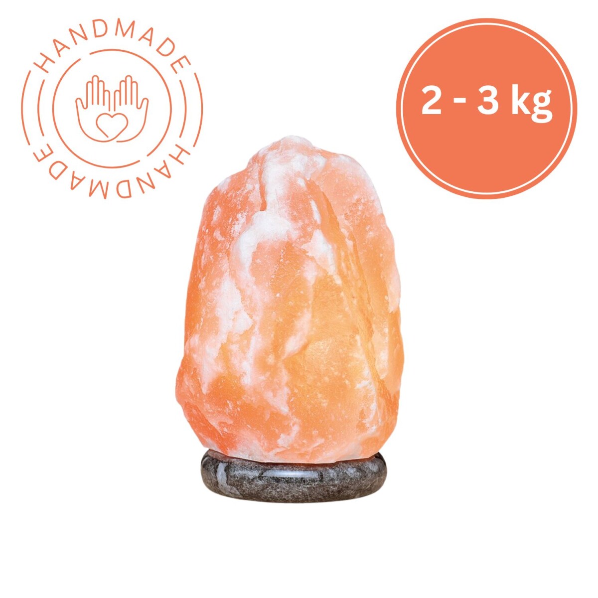 Podświetlany kryształ soli ROCK 2–3 kg – kryszta