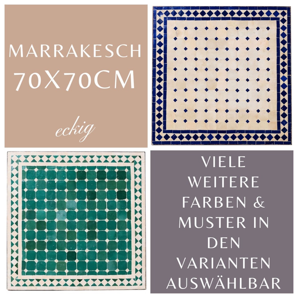 Marokański stolik mozaikowy Marrakesz 70 box