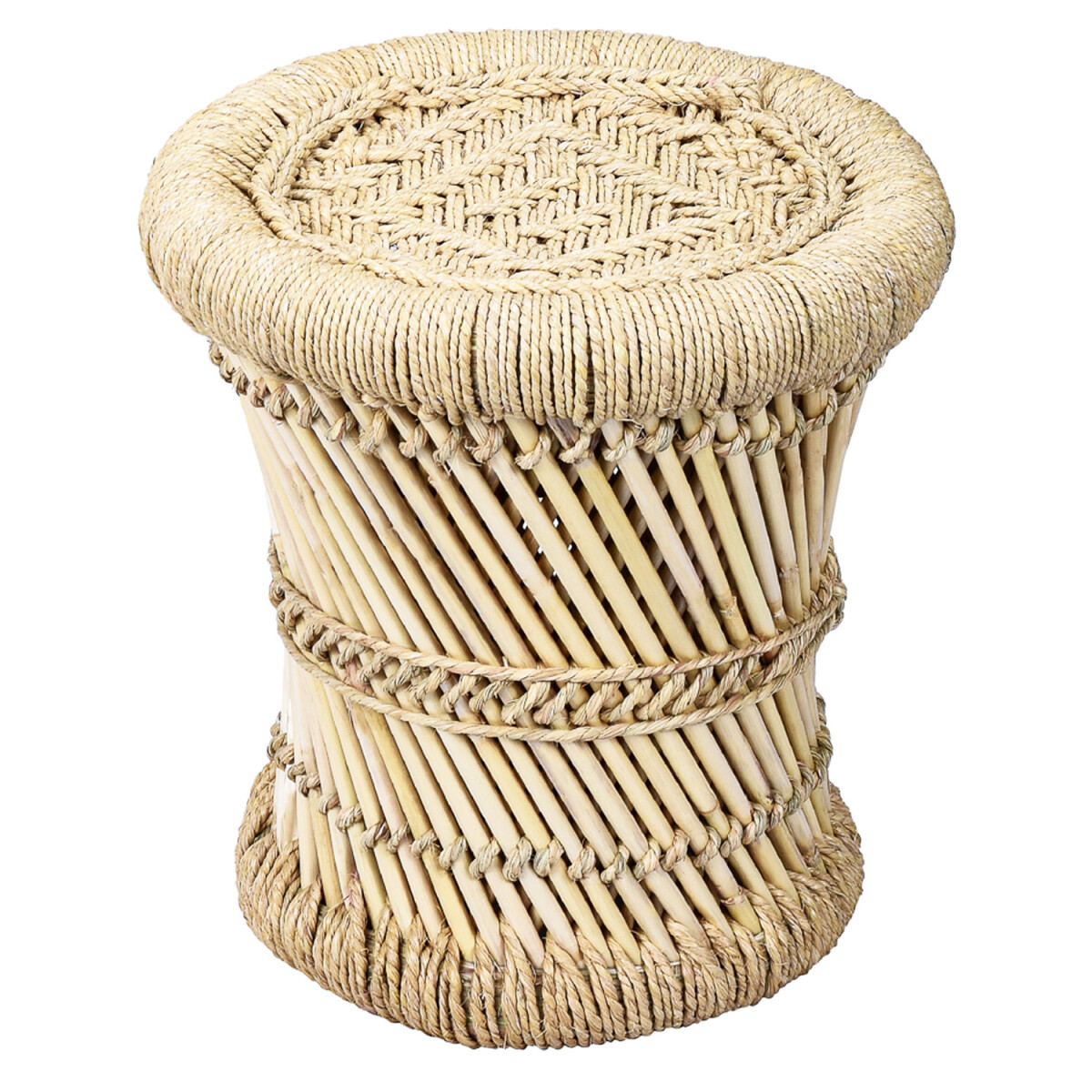 Taboret w stylu boho, stolik pomocniczy  box