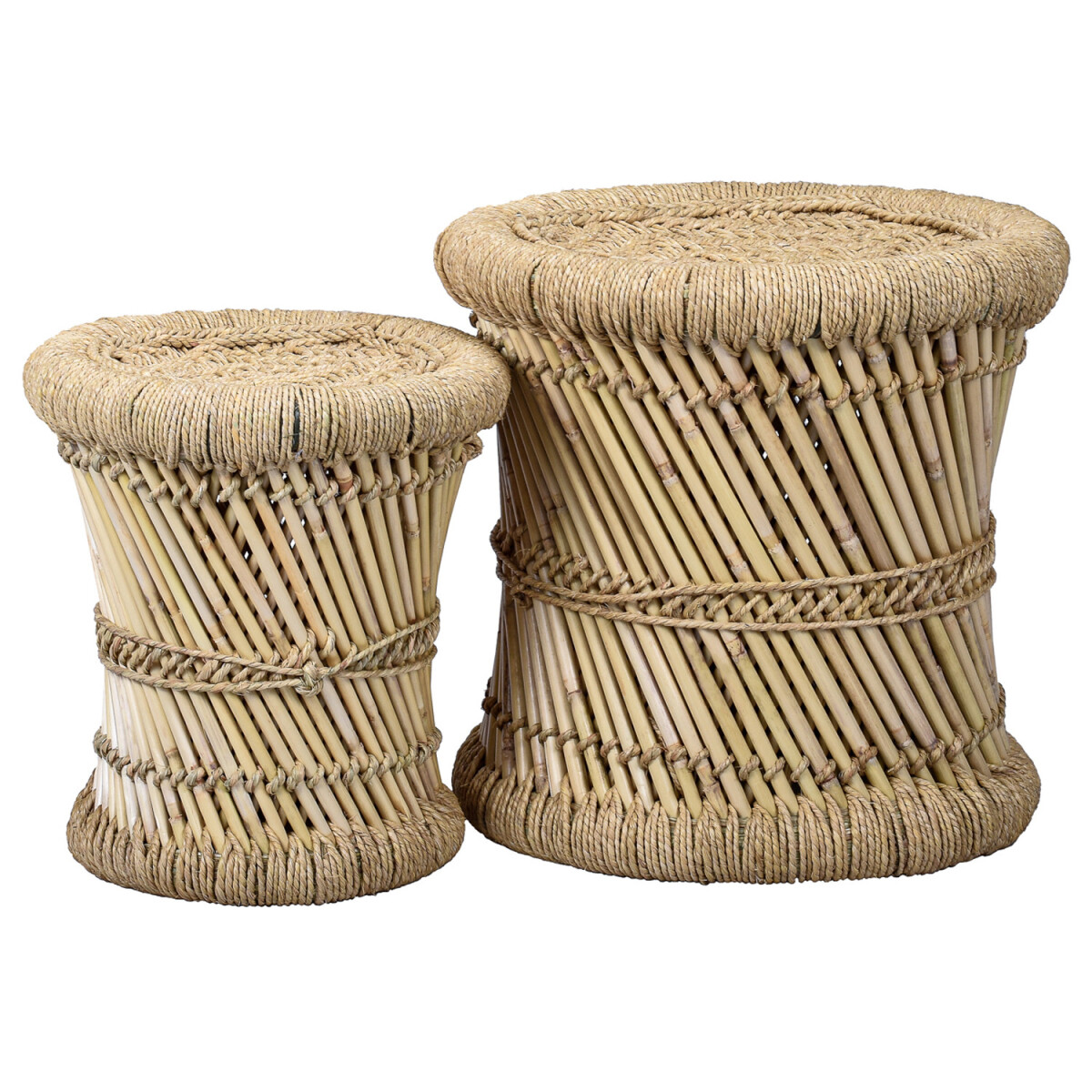 Zestaw 2 sztuk stołków w stylu boho „Benita&rdq
