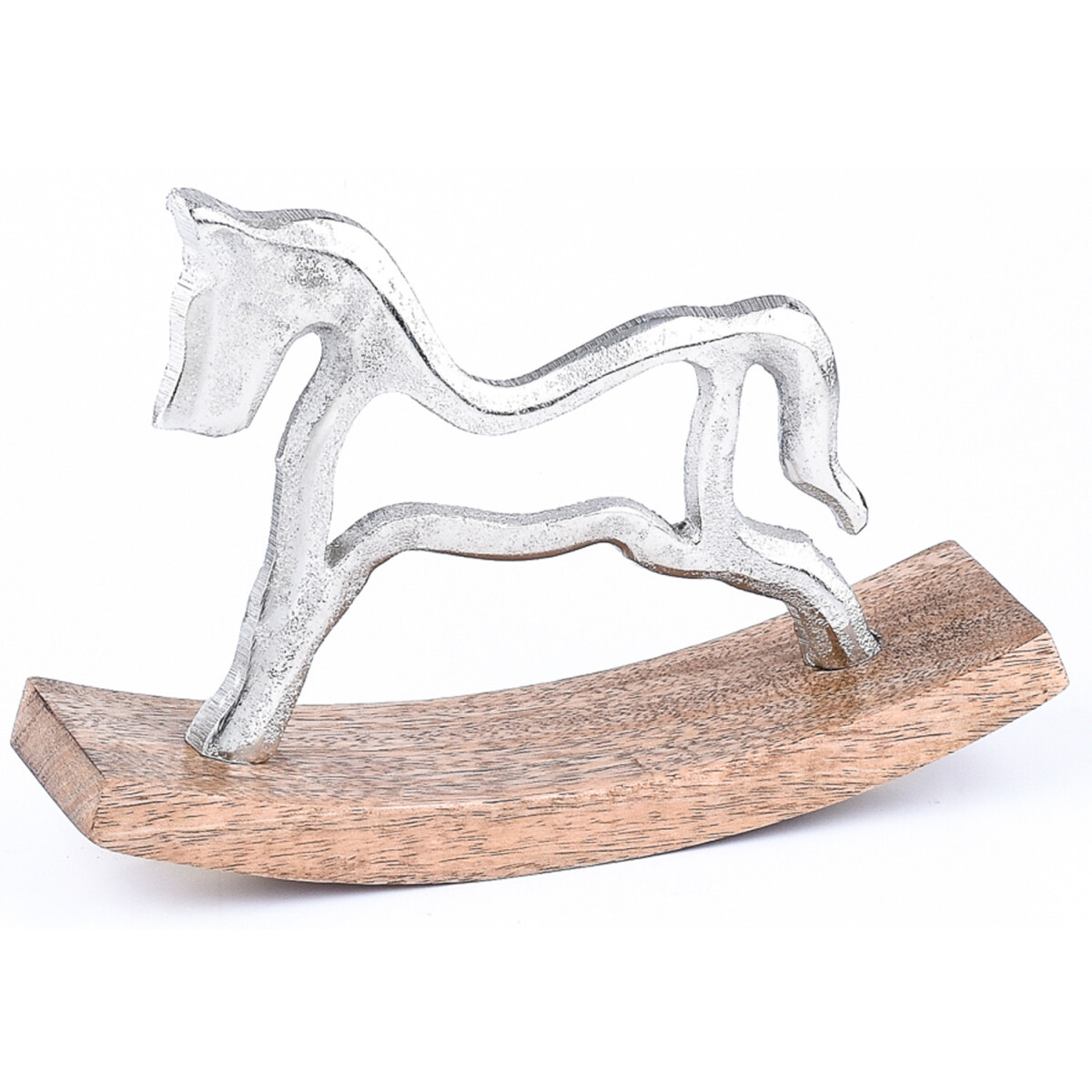 Dekoracyjna figurka – srebrny koni box