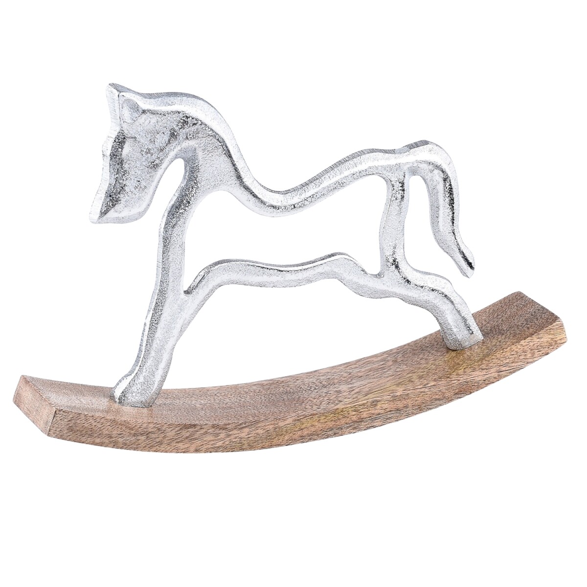 Dekoracyjna figurka – srebrny koni box