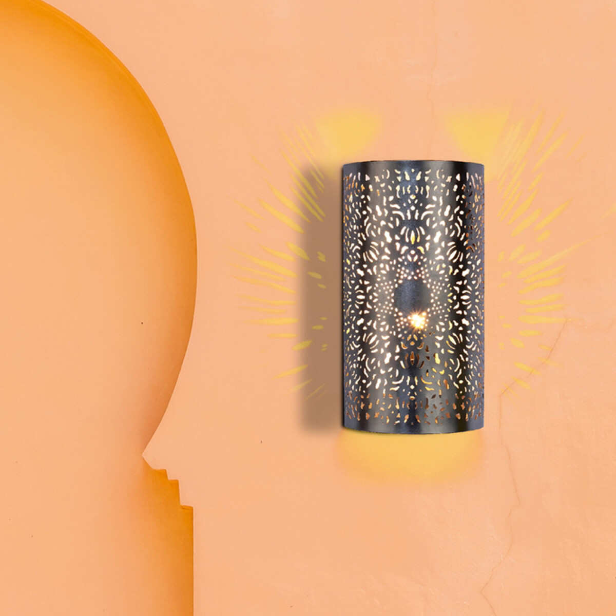 Orientalische Wandlampe Yassan handgemac box