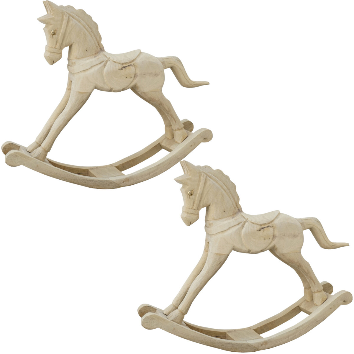 2er Set Deko-Schaukelpferd Hest edel aus box