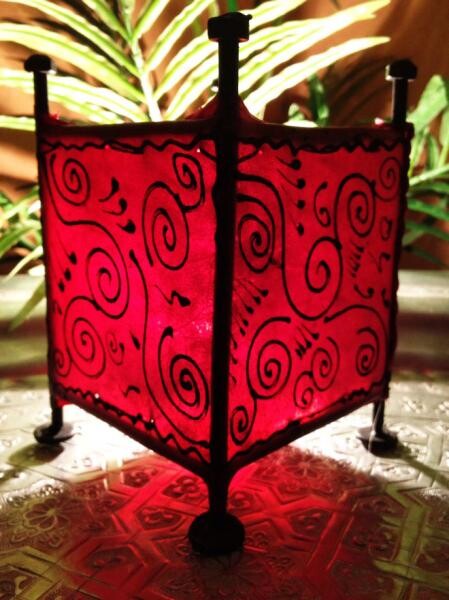 Orientalna lampion Budur, czerwony