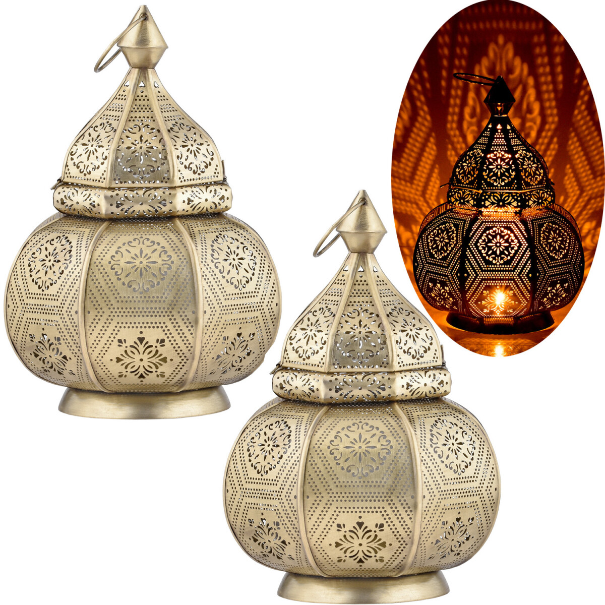 Zestaw 2 sztuk: lampy w stylu orientalny box