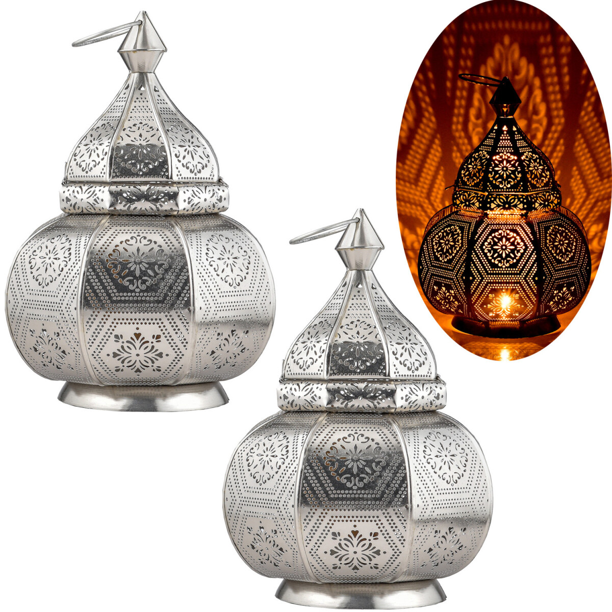 Zestaw 2 sztuk: lampy w stylu orientalny box