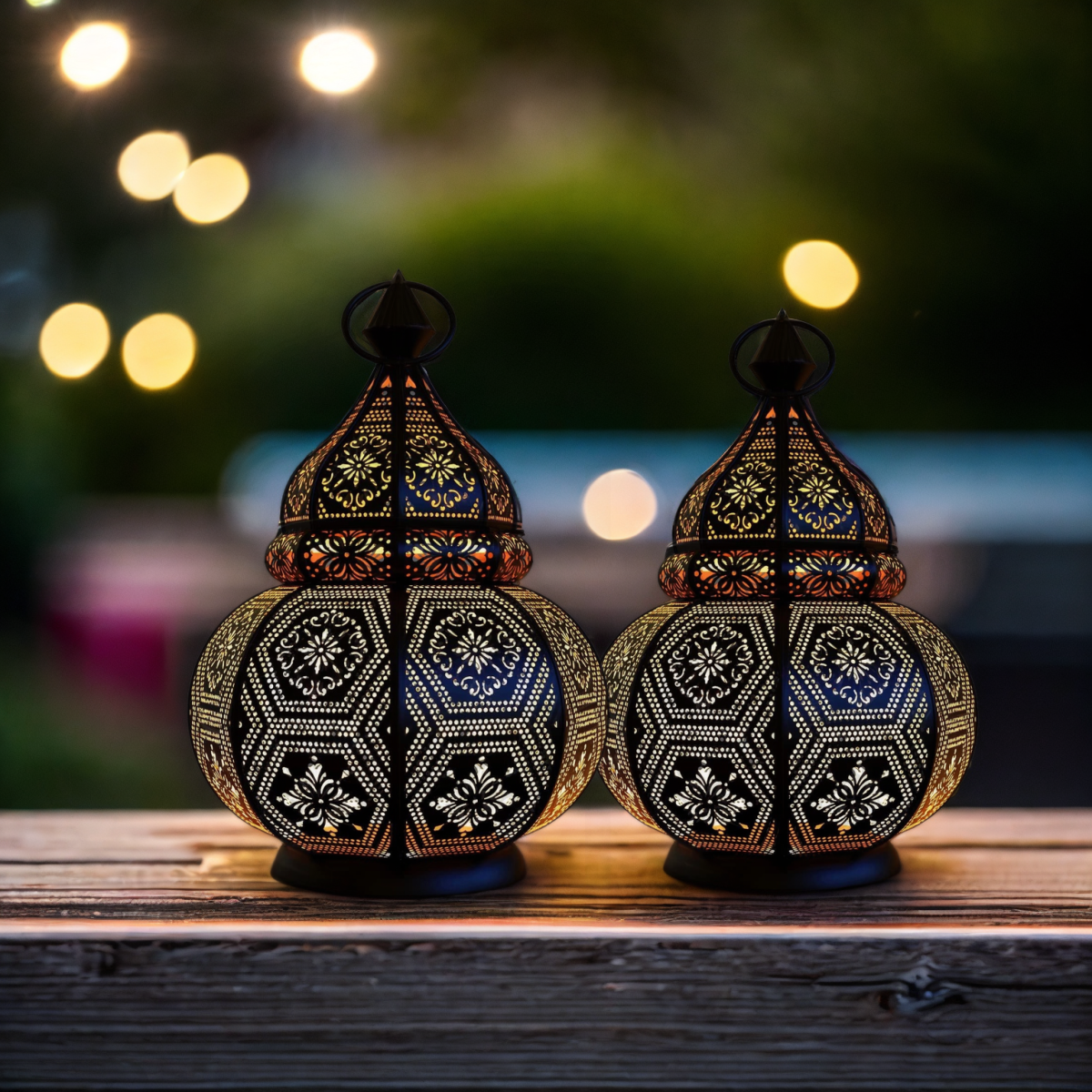 Zestaw 2 sztuk orientalnych lampion&oacu box