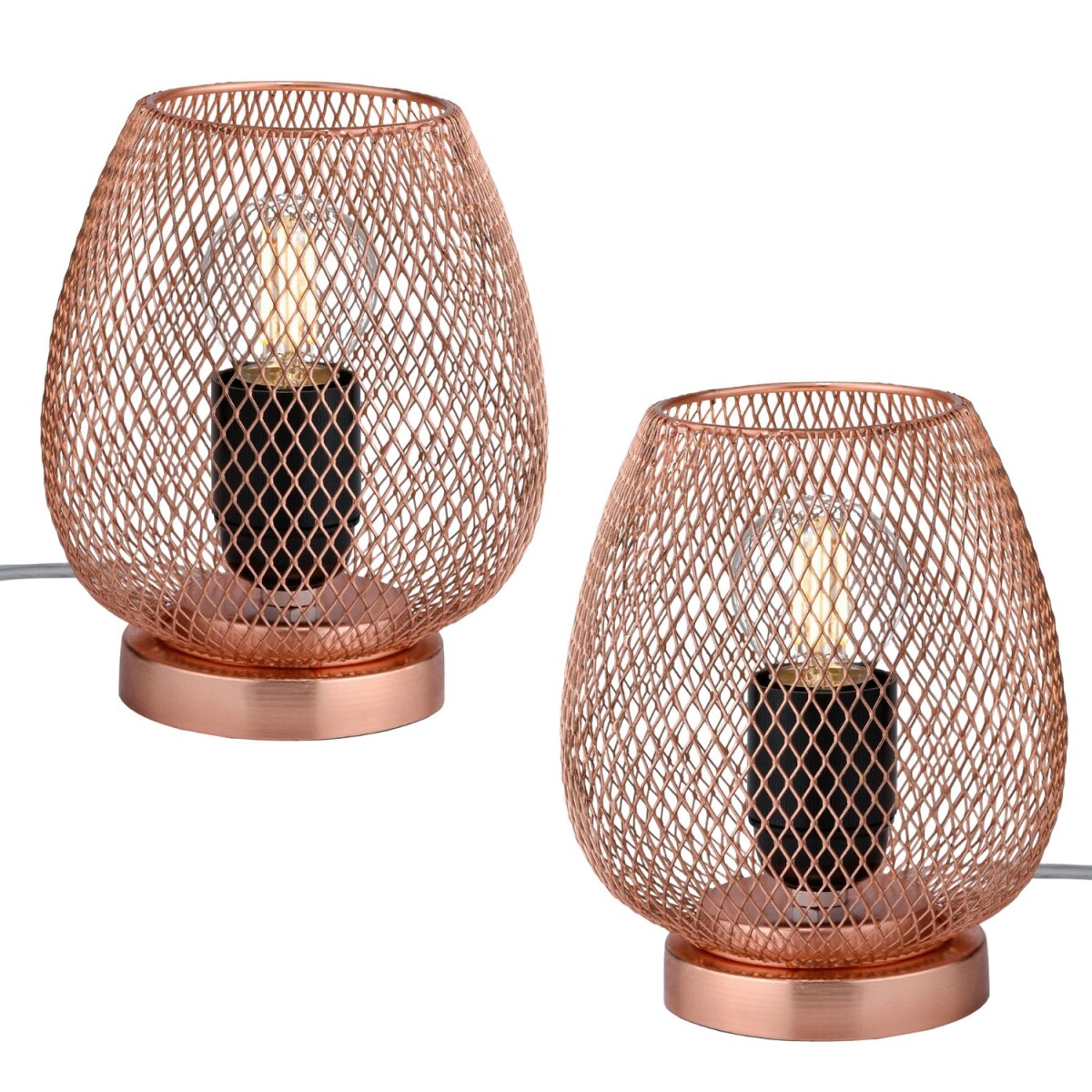 Zestaw 2 sztuk nowoczesnych lamp stołowy box