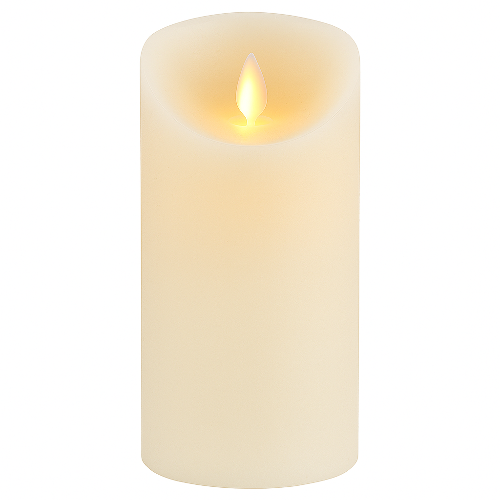 Świeca LED z prawdziwego wosku, wys. 15 cm × szer. 7,5