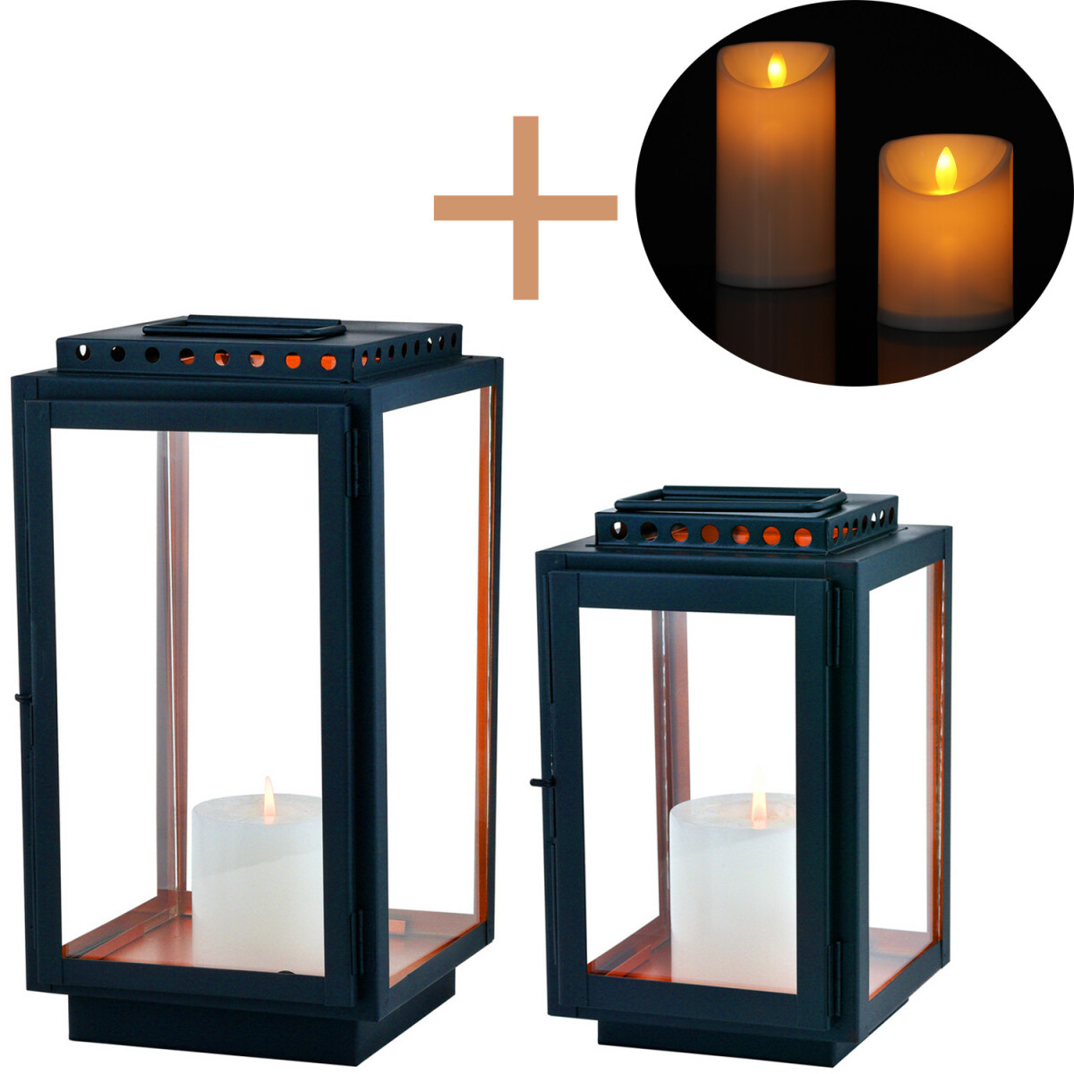 Zestaw 2 sztuk lampionów LED w sk box