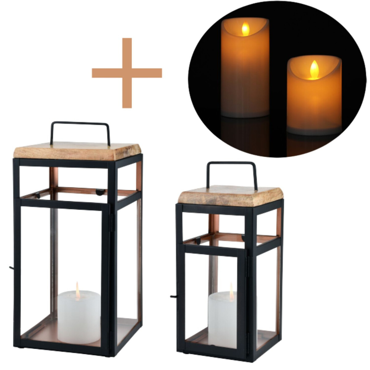 Zestaw 2 sztuk lampionów LED w sk box