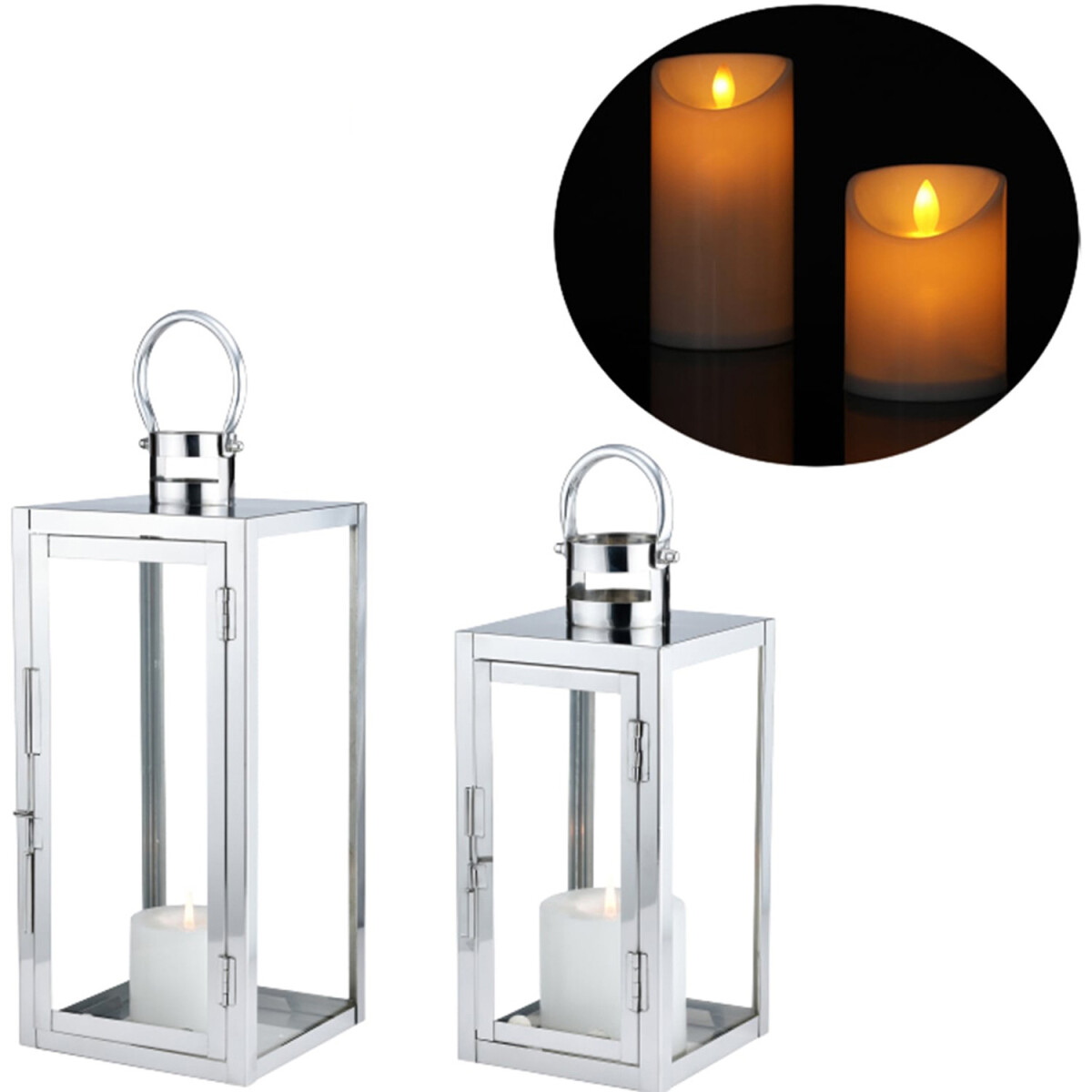 Zestaw 2 sztuk lampionów ogrodowy box