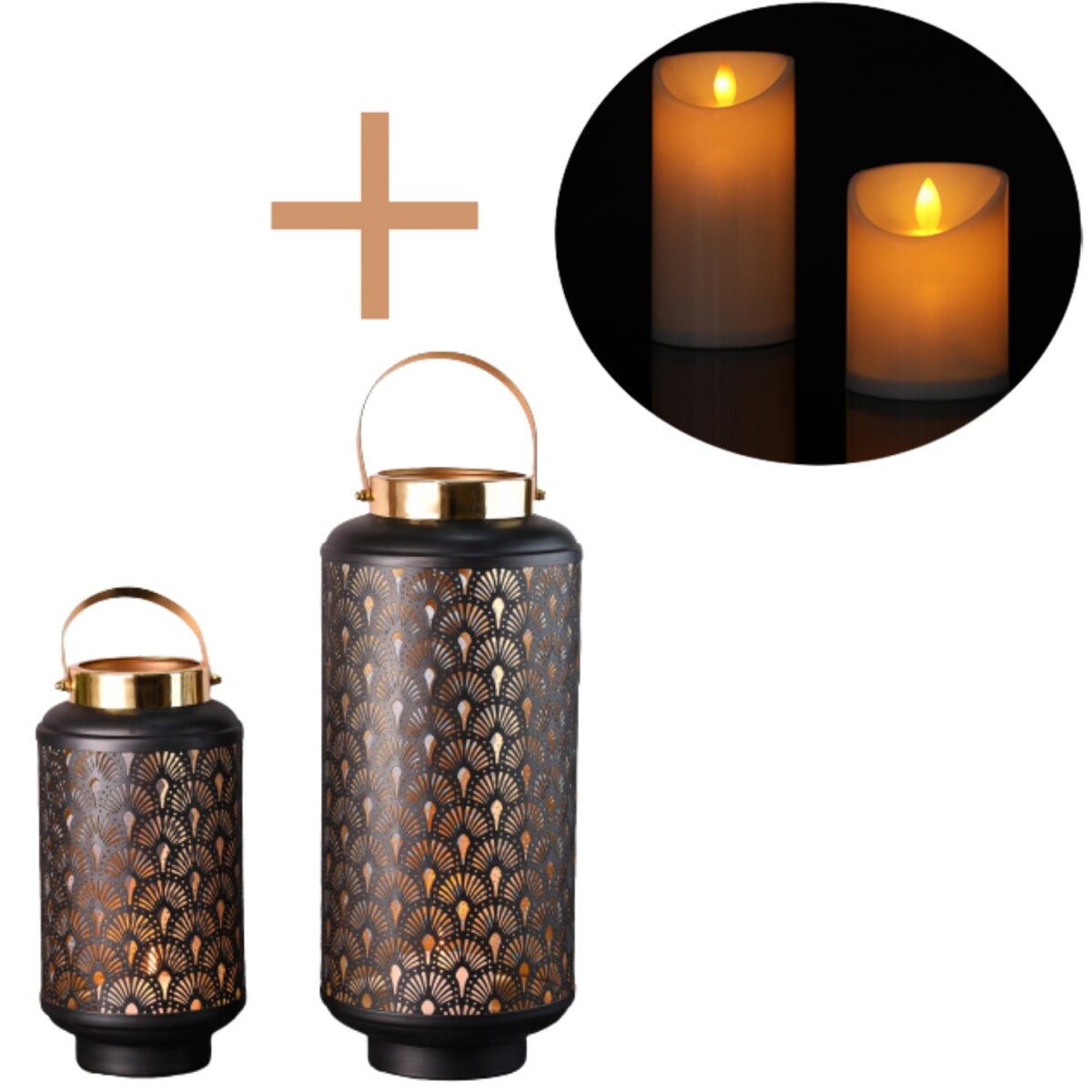 Zestaw 2 sztuk lampionów ogrodowy box