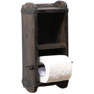 Uchwyt na papier toaletowy w stylu vintage z półką...