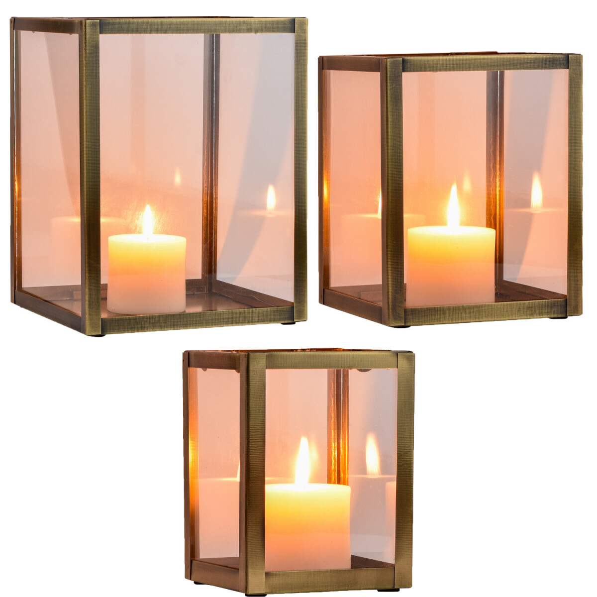 Zestaw 3 lampionów Aesthetic Deco box