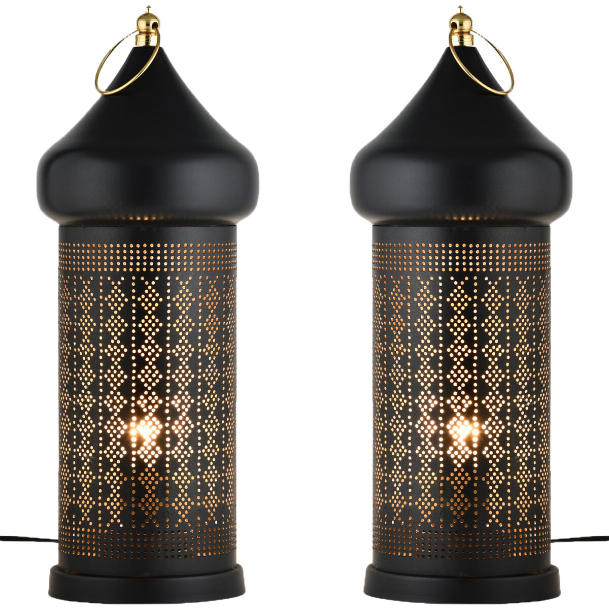 Zestaw 2 sztuk: orientalne lampy stojące box
