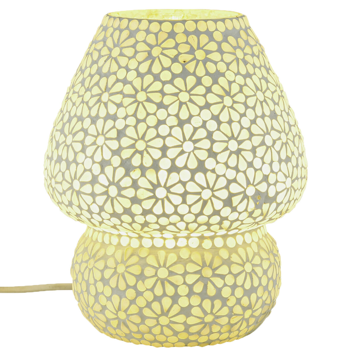 Lampa stołowa w stylu boho, lampka nocna box