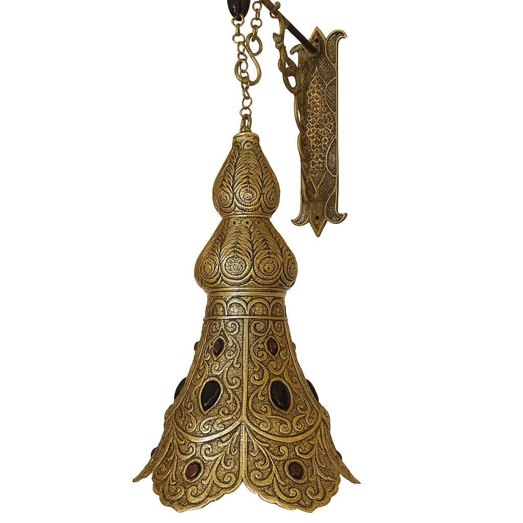 Lampa wisząca Ilgin Gold 40 cm | Marokańska lampa z mosiądzu
