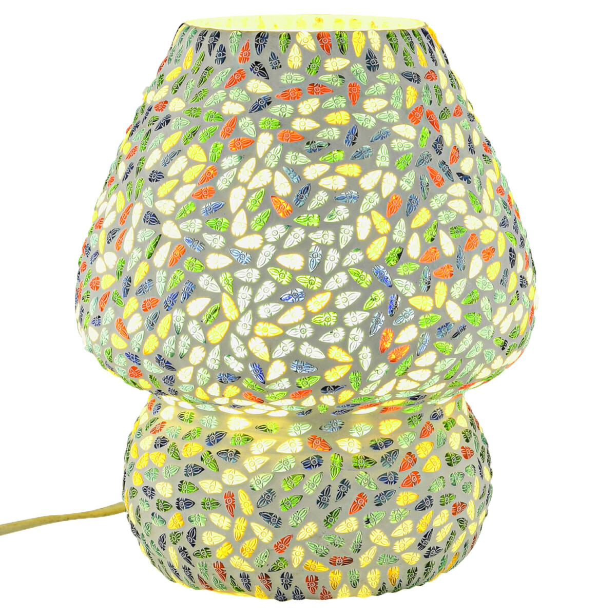 Lampa stołowa w stylu boho, lampka nocna box
