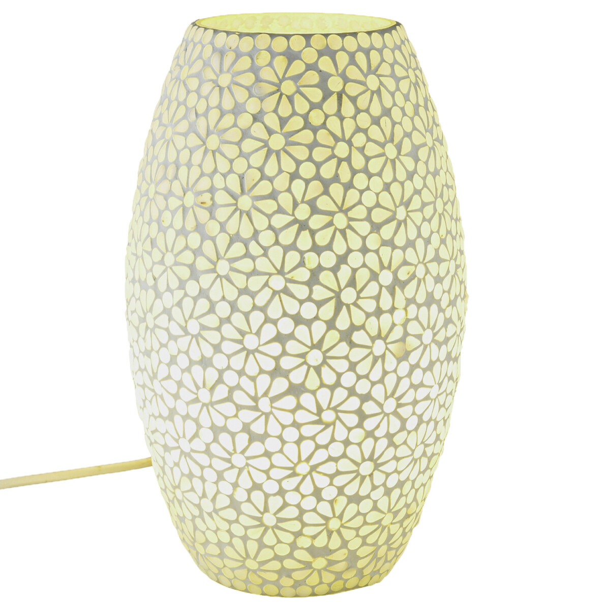 Lampa stołowa w stylu boho, lampka nocna box