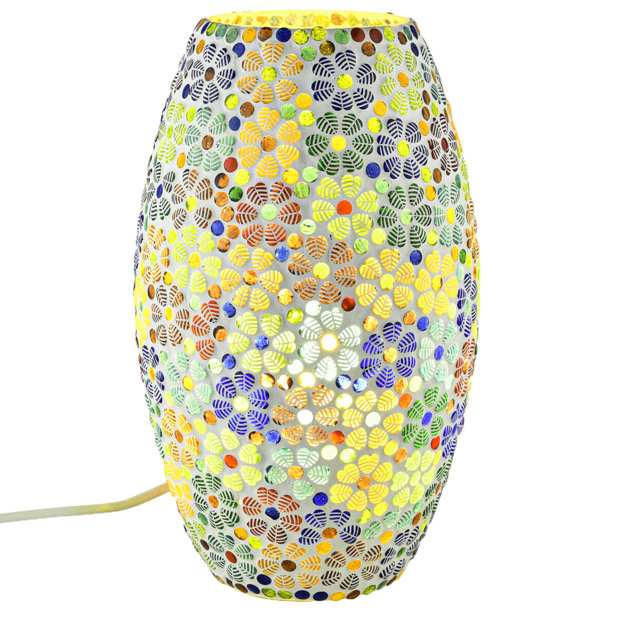 Lampa stołowa w stylu boho, lampka nocna box