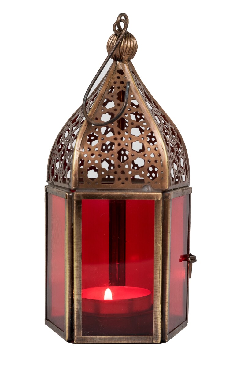 Lampion orientalny Meena – czerwon box