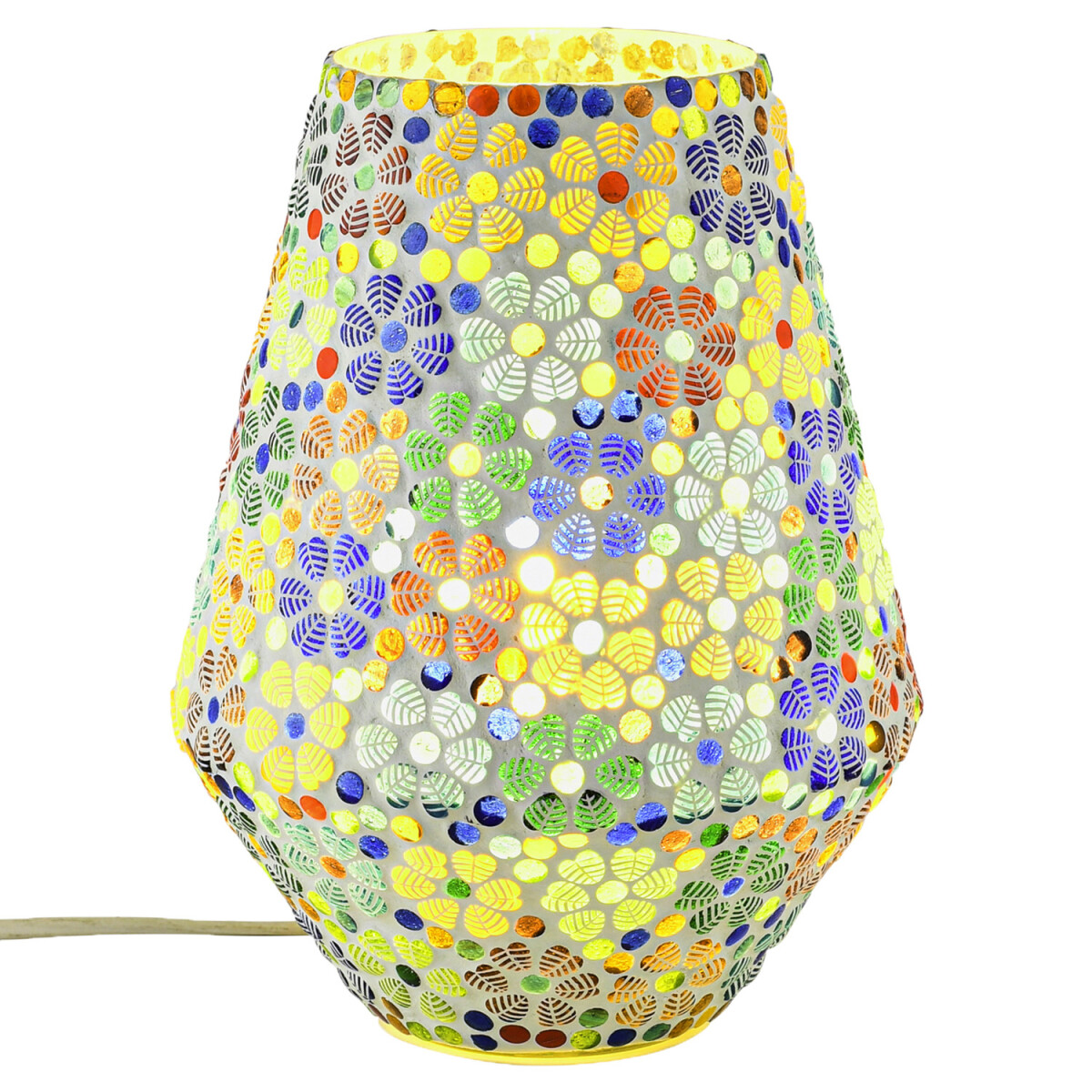 Lampa stołowa w stylu boho, lampka nocna box