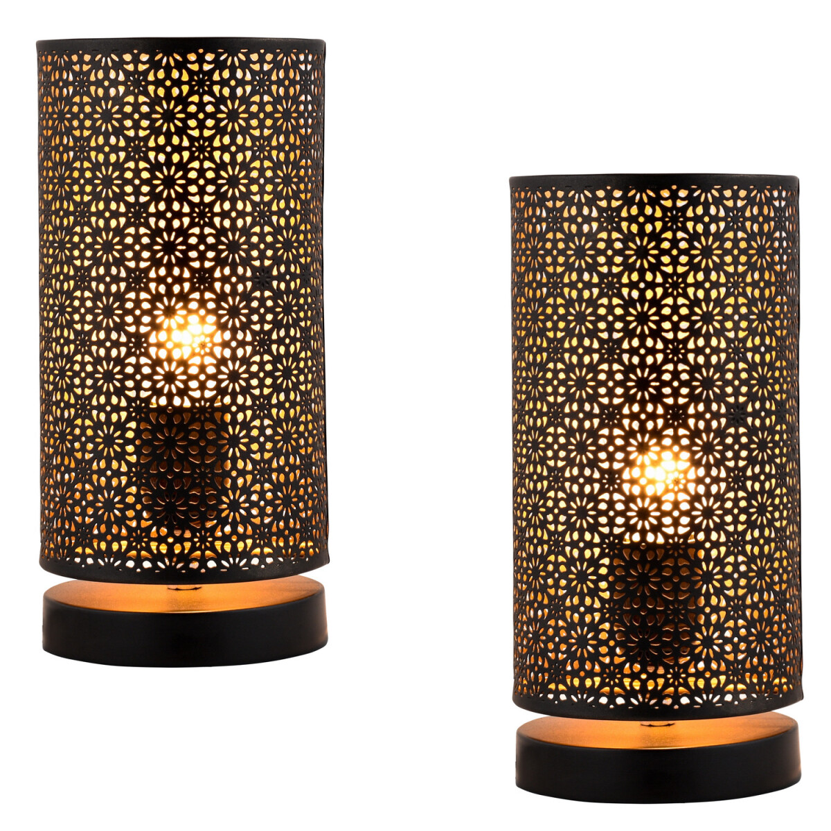 Zestaw 2 sztuk nowoczesnych lamp stołowy box