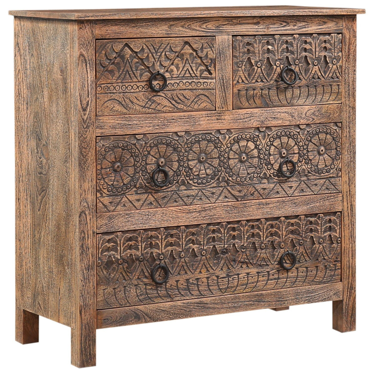 Komoda w stylu boho z szufladą, wykonana box