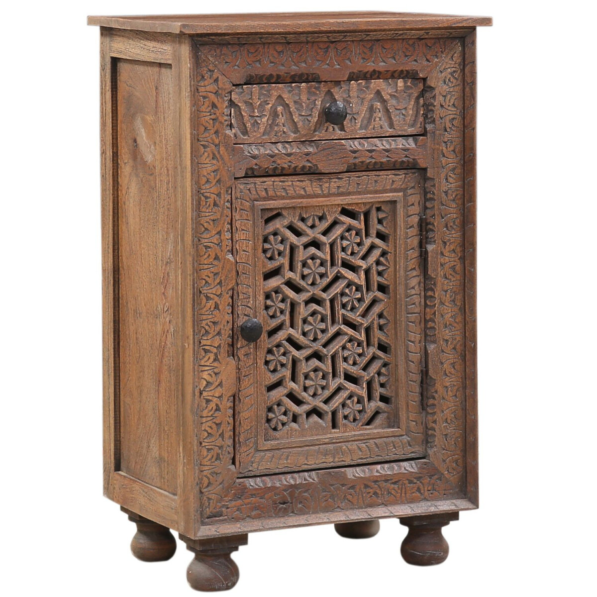 Orientalny stolik nocny w stylu vintage  box