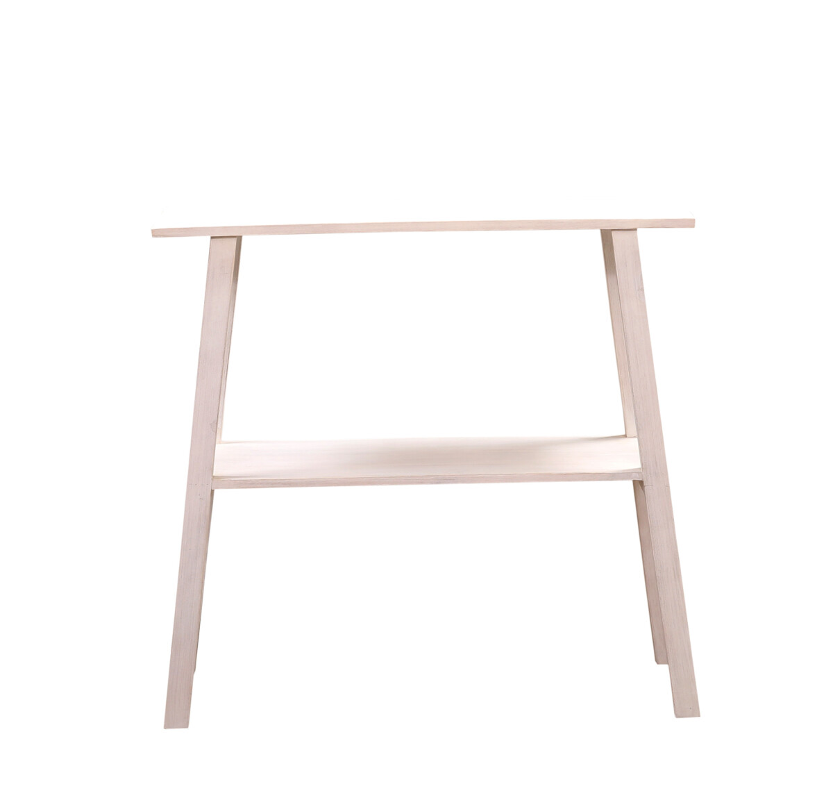 Konsola dekoracyjna w stylu boho, Japandi, 90 cm, biała