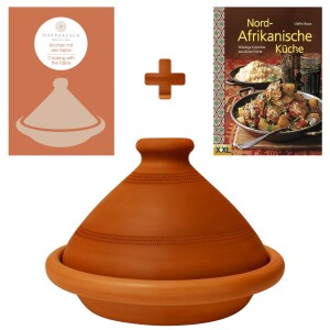 Zestaw 2 sztuk: tajine Tuareg o średnicy 30 cm + książka...