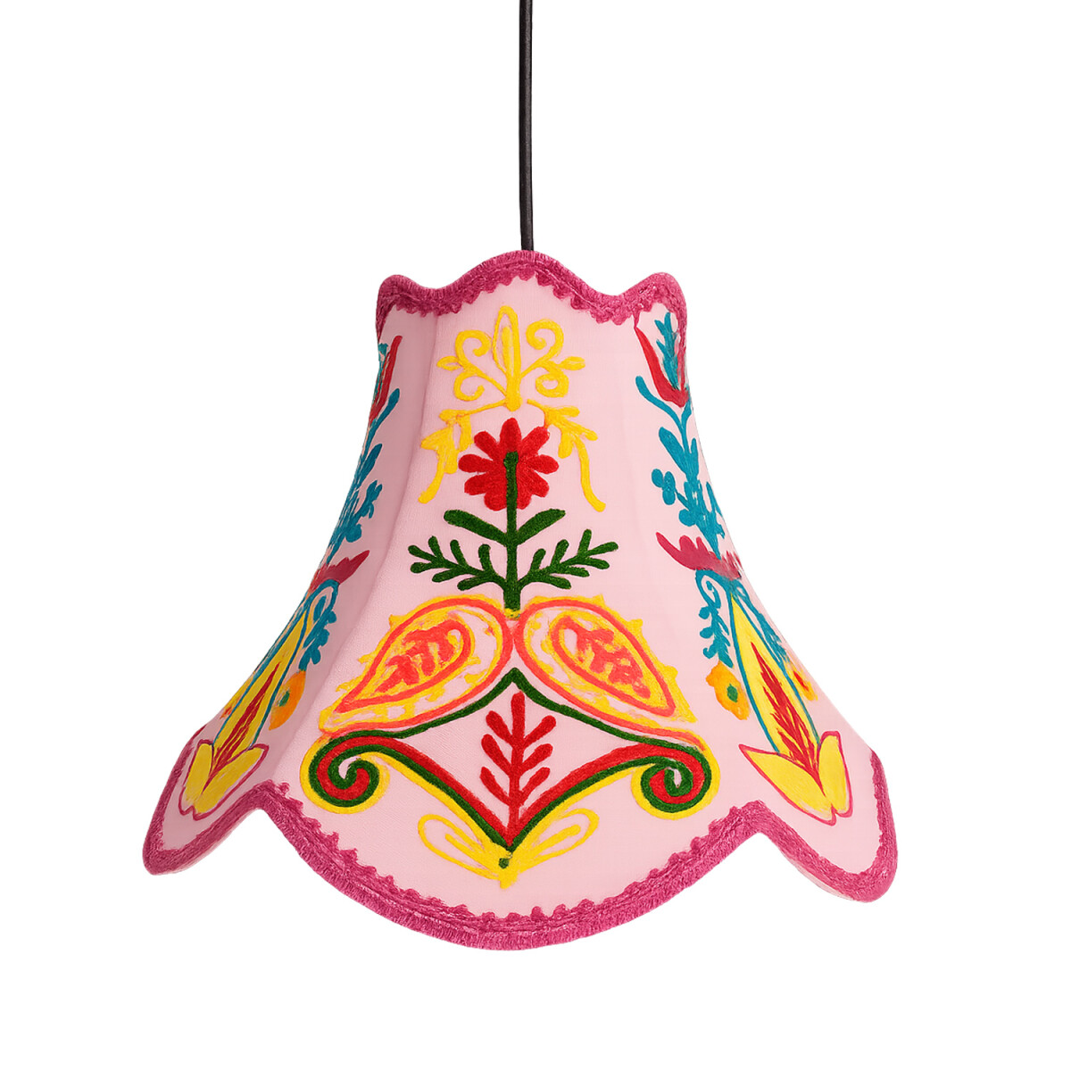 Lampa Shabby Chic Shyamana, fioletowa, 3 box