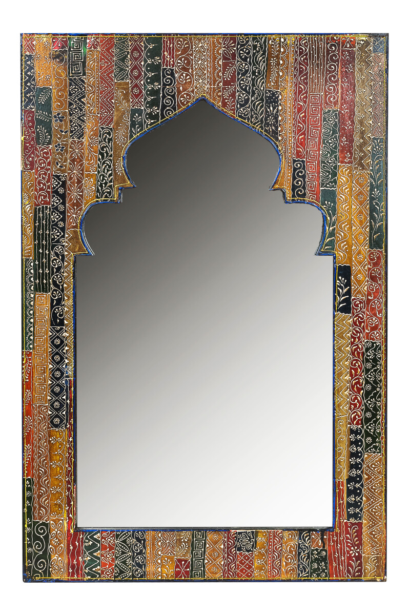 Lustro w stylu orientalnym z malowanym w box