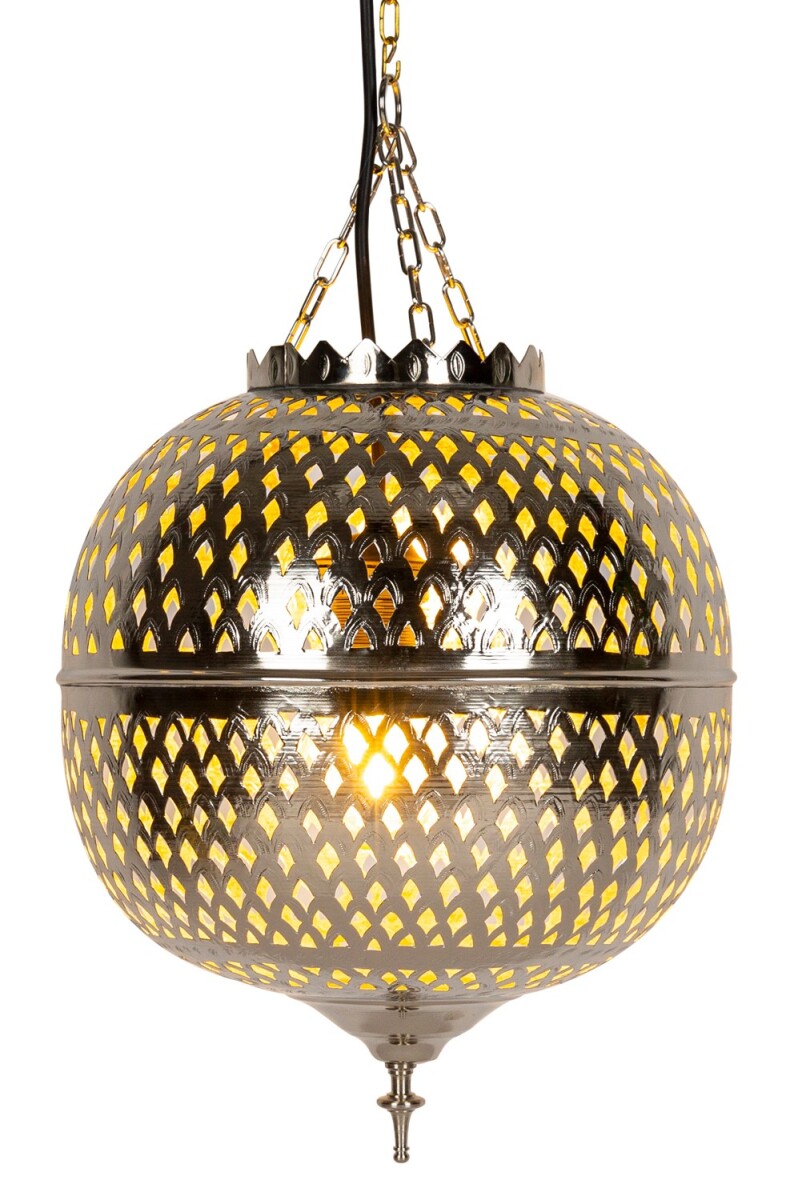 Orientalna lampa z mosiądzu Safiye, sreb box