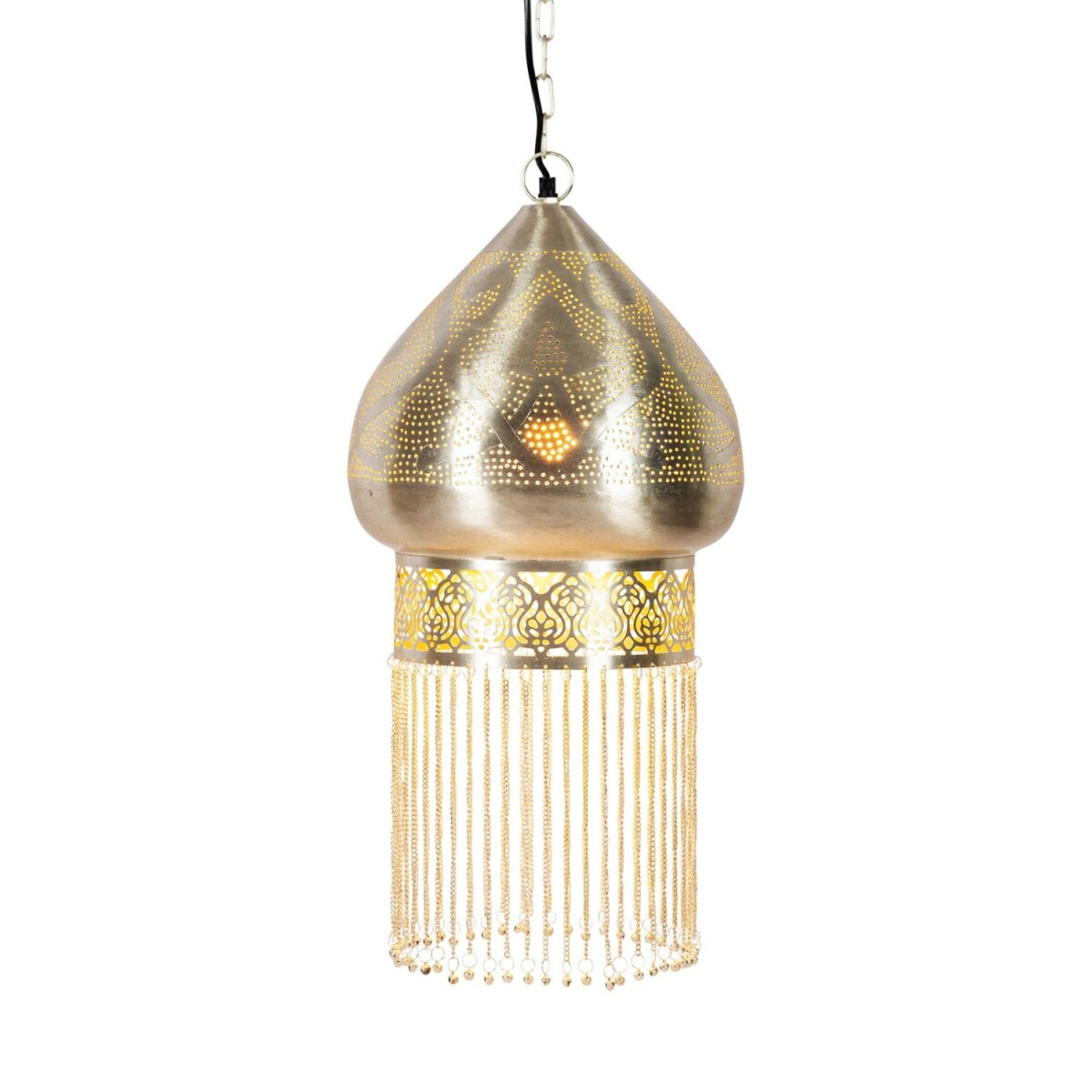 Lampa wisząca Archita srebrna 60 cm | Orientalna lampa wiszą