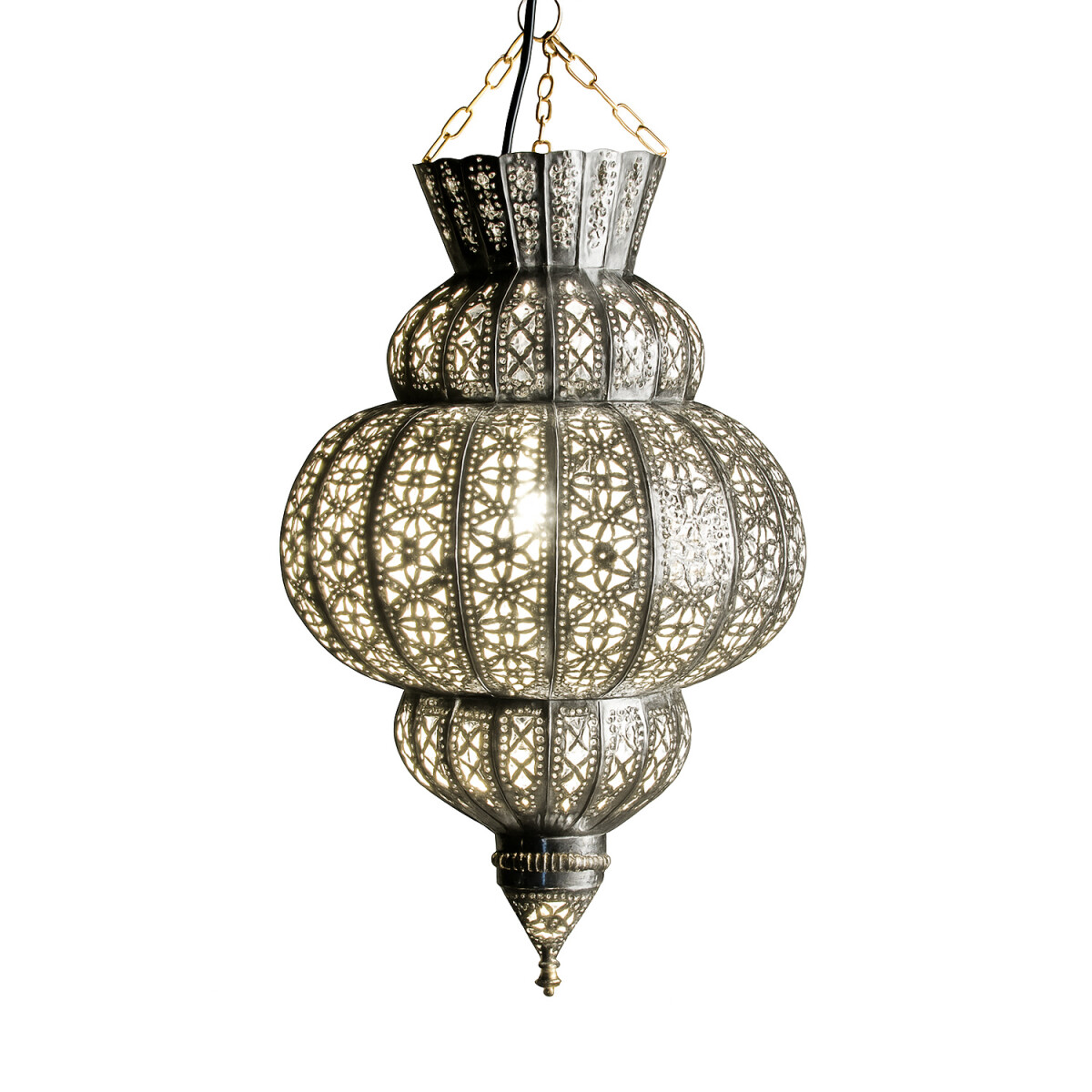 Lampa wisząca Harem 50 cm w kolorze srebrnym | Ręcznie wykon