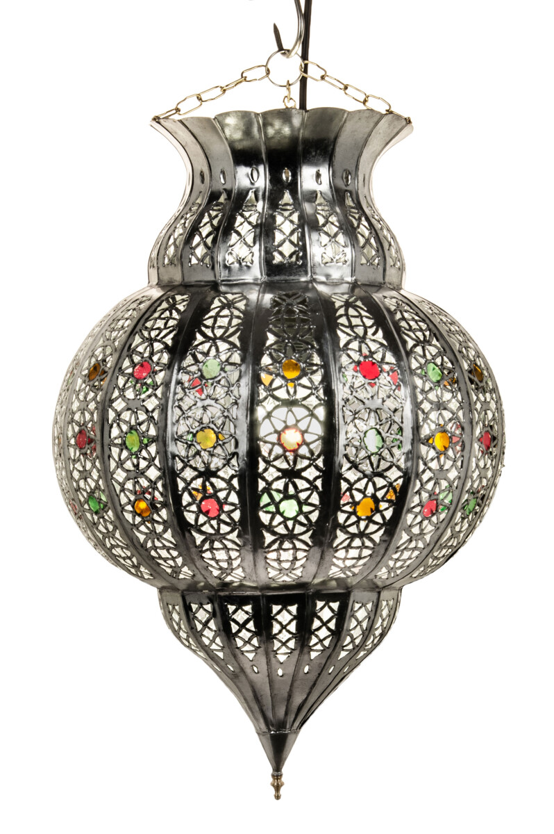 Lampa wisząca Jilan srebrna 42 cm | Maro box