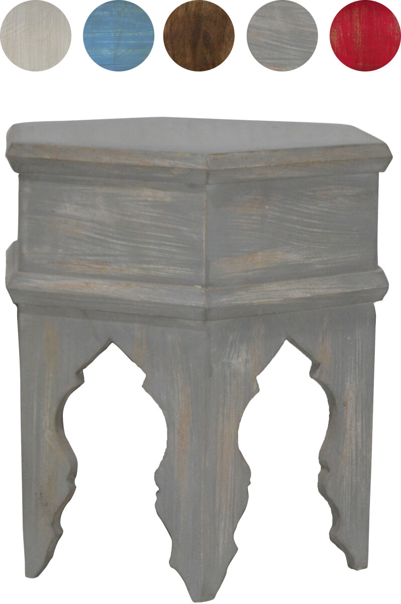 Orientalny stolik pomocniczy w stylu vin box