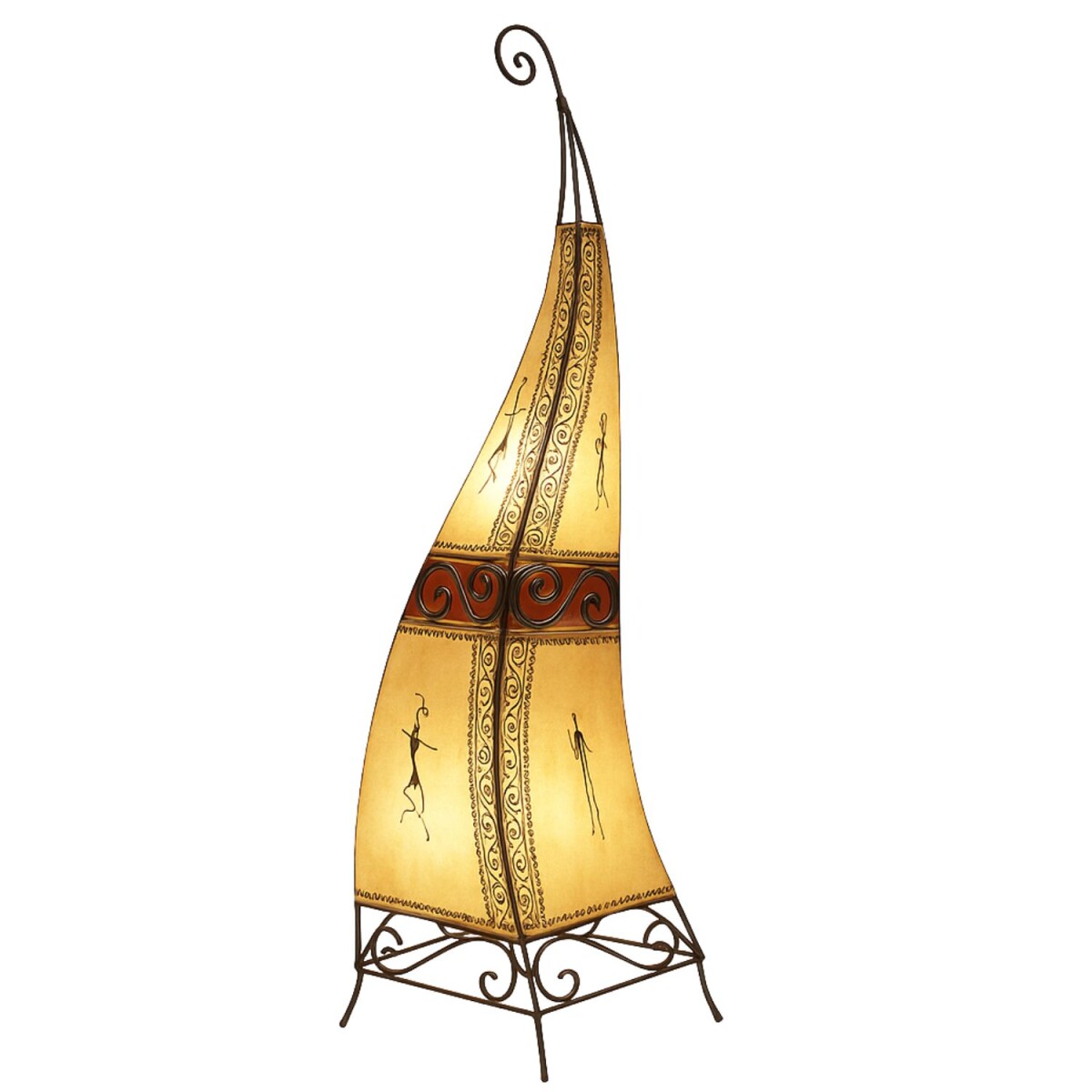 Marrakesz – lampa stojąca z koziej box