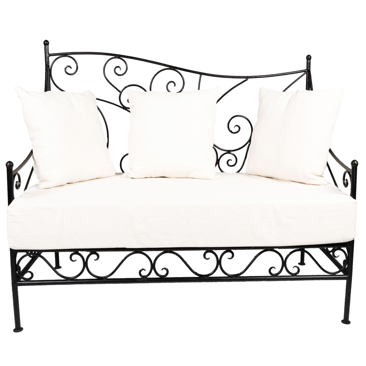 Żelazna sofa Murcia 120 cm w stylu śródziemnomorskim 