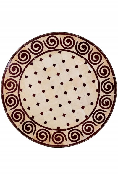 Beżowo-bordowy