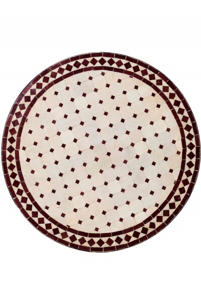 Beżowo-bordowy