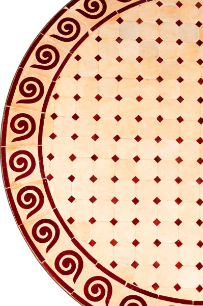 Beżowo-bordowy
